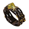 thumbnail image 2 of Iumwxz Bijou de Personnalité Bicolore Bague Incrustée Bijou Cadeau, 2 of 2