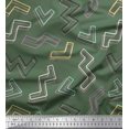 thumbnail image 1 of Soimoi Green polyester Crepe Fabric Alphabet Text Printed Fabric 1 Yard 42 Inch Wide, 1 of 3
