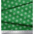 thumbnail image 3 of Soimoi Green Poly Georgette Fabric Circle Art Geometric Print Fabric by the Yard 52 Inch Wide, 3 of 5