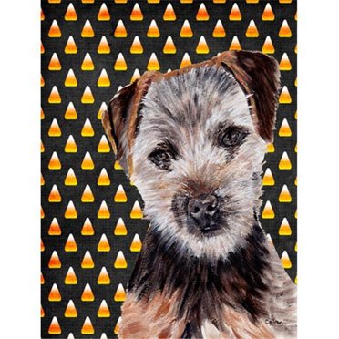 Carolines Treasures SC9663GF Norfolk Terrier Puppy Candy Corn Halloween Flag Garden Size