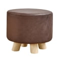 thumbnail image 4 of Lipstore Pouf Repose-Pieds Rond Petit Pouf Créatif pour Entrée Intérieure Chambre de Bébé Brun Foncé, 4 of 8