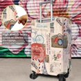 thumbnail image 2 of Travel Luggage Cover Suitcase Protector Fits 18-32 Inch Luggage Wheel Covers Patterned Travel Related Items Flower Luggage Protector Elastic Luggage Anti-scratch Suitcase Cover M, 2 of 5