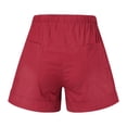 thumbnail image 4 of Cameland Womens Shorts Comfy Drawstring Elastic Waist Shorts Summer Casual Loose Solid Mid Rise Sports Short Pants with Pockets on, 4 of 4