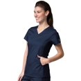 thumbnail image 1 of EON Women's COOLMAXÂ® Mesh Panel V-Neck Solid Scrub Top, 1 of 2