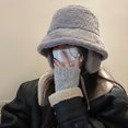 thumbnail image 4 of fastboy Winter Warm Fisherman Hat With Ear Protection For Extra Comfort Fashionable And Easy To Match Hats grey, 4 of 6