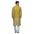 thumbnail image 3 of Atasi Traditional Printed Kurta Churidar Pajama Set With Nehru Jacket For Men, 3 of 5