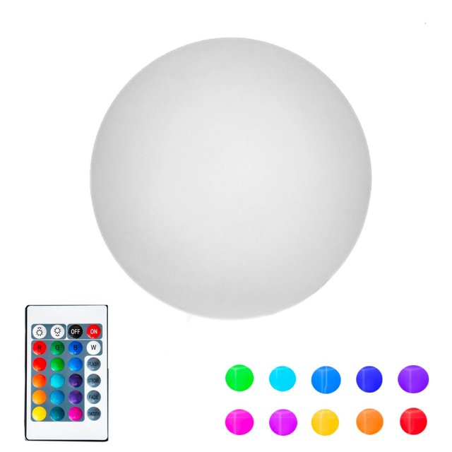 Novelty Lights 6 Inch RGB Sphere Rechargeable Night Light, Waterproof Mood Lighting with Remote Control, Color-Changing Glow Sphere for Indoor/Outdoor Use