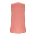 thumbnail image 4 of Women's Casual Square Neck Tank Top Pure Color Ruffle Detail Blouse for Spring Summer Daily Wear with Jeans Workout Set Fitted T Shirt Atmosphere Top Cleavage Cover plus Size Camisole Petite 3, 4 of 6