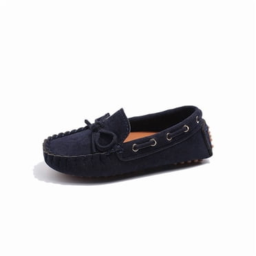 Chaussure pour Enfants 2025 Printemps et Automne Nouvelle Nœud Garçons et Filles Chaussures Décontractées à Pois Chaussures Bébé Petites Chaussures en Cuir Chaussures en Toile pour Enfants 1 10 Ans Espadrilles pour Filles Bleu 32/7 Y-8 Y