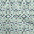 thumbnail image 1 of oneOone Rayon Sea Green Fabric Geometric Sewing Material Print Fabric By The Yard 56 Inch Wide, 1 of 4