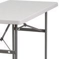 thumbnail image 4 of 24''W x 48''L Granite White Plastic Folding Table, 4 of 8