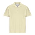 thumbnail image 4 of cfhntfmh Mens Muscle Shirts Short Sleeve Slim Fit Golf Casual Collared Tops Solid Color Workout T Shirts for Summer, 4 of 6