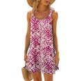 thumbnail image 4 of Birdeem Robes de Plage pour Femmes Aguichant Hawaïennes Imprimées Tropicales Sans Manches Mini Robe d'Été Ample Confortable Boho, 4 of 5