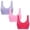 Multicolour, variant on Yuyuzo 3PC Plus Size Bras for Women No Underwire Everyday Bra Breathable Wireless Comfort Stretchy Sleep Bra