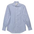 thumbnail image 1 of Brunello Cucinelli Men's Blue Basic Fit Plaid Dress Shirt - XXL, 1 of 2
