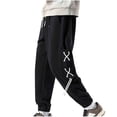 thumbnail image 2 of Styesk Men's Pants Men's Solid Color Leisure Motion Easy Shut Up Sweatpants Add Fertilizer Enlarge Trousers, 2 of 5
