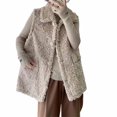thumbnail image 2 of LOVZFMLL Vestes pour Femmes Mode Décontractée Manteau d'Hiver Intégré Veste Mi-Longue, 2 of 4