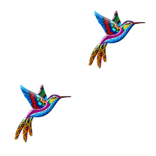 Wweixi Iron Hummingbird Hanging Home Decor Crafts Ornament Birds Outdoor Blue 2Set