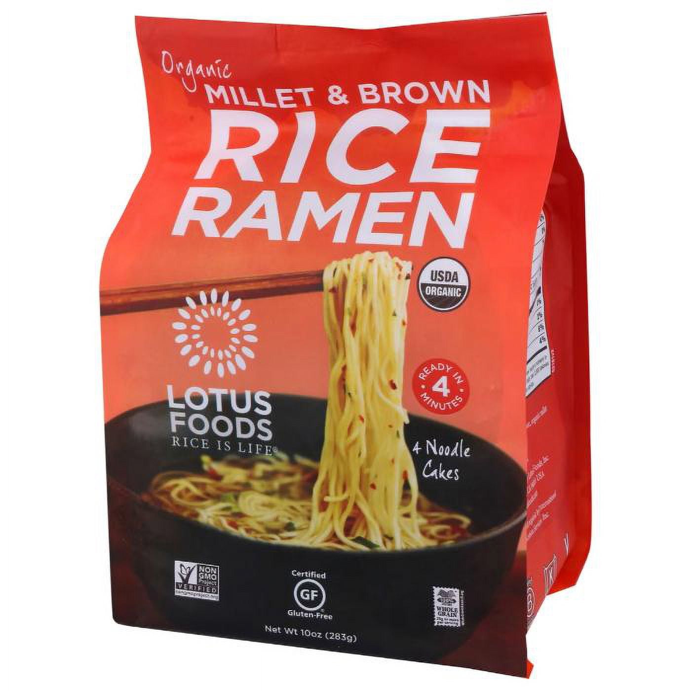 Lotus Foods - Organic Millet and Brown Rice Ramen Noodle Cakes 283g