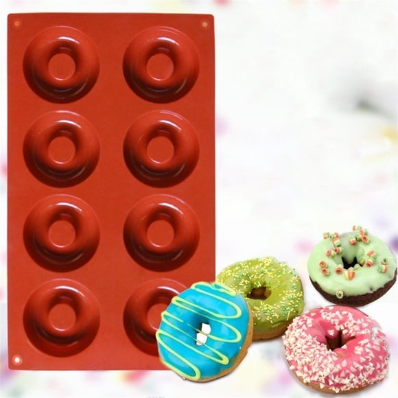Dusknt Under $5 8-Piece Donut Mold, Silicone Donut Cupcake Cake Candy Cookie Baking Mould Pan, Limited Time Offer
