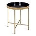 thumbnail image 3 of Kate and Laurel Celia Table d'Appoint Ronde Pliable en Métal, 18,25 Pouces x 18,25 Pouces x 22 Pouces, Surface Noire et Cadre Doré, Design Moderne Minimaliste et Plateau Magnétique Détachable, 3 of 4