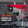 thumbnail image 2 of KFFKFF Electric Hoist, 880 lbs Lifting Capacity, 850W 110V Electric Steel Wire Winch with 14ft Wired Remote Control, 40ft Single Cable Lifting Height & Pure Copper Motor, for Garage Warehouse Factory, 2 of 9