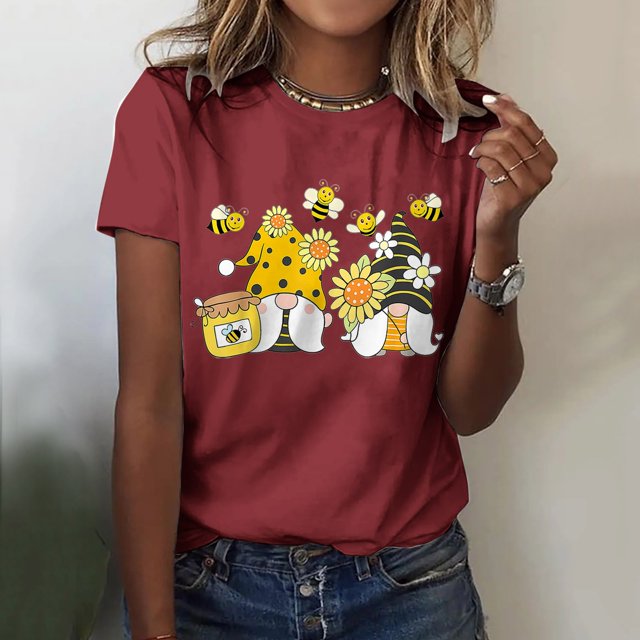 Pxiakgy T-Shirt Classique en Coton à Manches Courtes Col Rond Imprimé Amusant pour Festival Taille:S-2TG