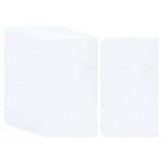Unique Bargains A6 Binder Pocket, 12 Pack PVC 6 Holes Binder Pouch for 6-Ring Notebook Binder, Clear