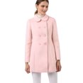 thumbnail image 1 of INSPIRE CHIC Manteau Mi-Long à Double Boutonnage pour Femme à Col Rabattu, 1 of 7