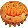 thumbnail image 5 of Fall Round Tablecloth Thanksgiving Table Cloths 60 Inch Washable Reusable Decoration Table Cover for Kitchen Party, 5 of 5