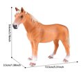 thumbnail image 3 of TIELUTT Figurine de Cheval Jouet Réaliste de 5 Pouces Peinte à la Main pour Enfants de 5 Ans et Plus / Figurine d'Animal Éducative Durable Numéro Bots Véhicules Réaction Sombre Figurines Vêtements de Larve 52toys Rouge One Figurines d'Action, 3 of 4