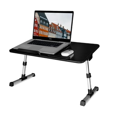 Support d'Ordinateur Portable Réglable en Hauteur et en Angle pour Ordinateur Portable de 17 Pouces, Bureau de Genoux Portable, Plateau de Lit, Table avec Pieds Pliables pour Canapé, Sofa, Plancher