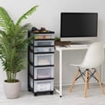 thumbnail image 3 of IRIS 6-Drawer Plastic Storage Cart with Organizer Top & Wheels, 3 of 7