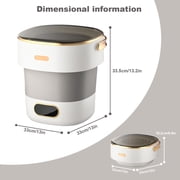 BeesClover Portable Washing Machine, Mini 13L Foldable Washer with 3 Cleaning Modes, Collapsible Small Compact Clothes Laundry, Foldable Mini Washer for Apartment, Camping