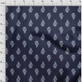 thumbnail image 3 of oneOone Polyester Lycra Fabric Leaves & Floral Block Printed Craft Fabric BTY 56 Inch Wide, 3 of 4