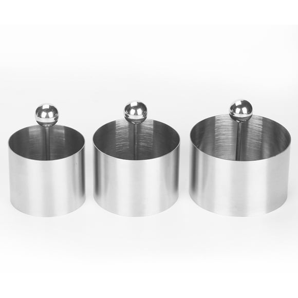 tamizeot Three Piece Set Stainless Steel Molds Making Professional Desserts And Creative Tableware Stainless Kitchen Set