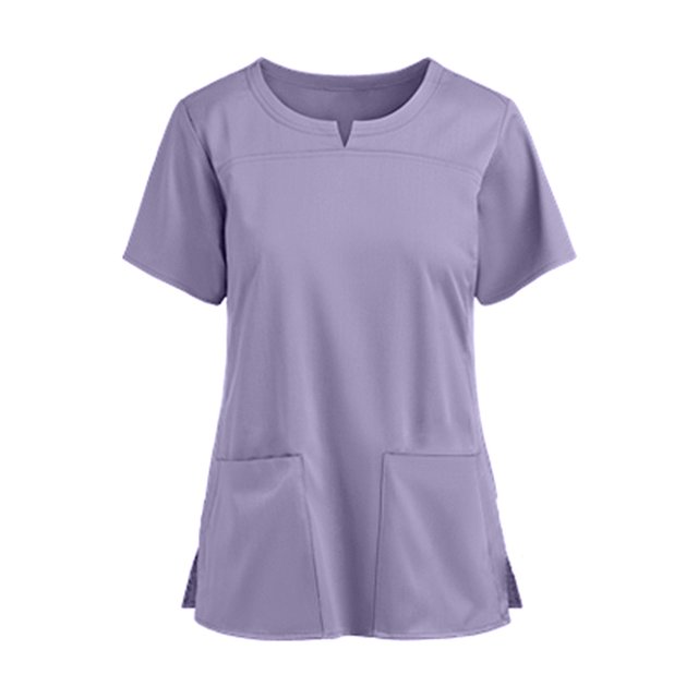 RKSTN Women's Short Sleeve V-Neck Pocket Care Workers Tops