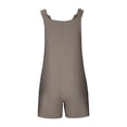 thumbnail image 4 of AherBiu Boho Jumpsuit for Women Short Beach Suspenders One-Piece Summer Outfits Solid Color Rompers with Pockets, 4 of 7