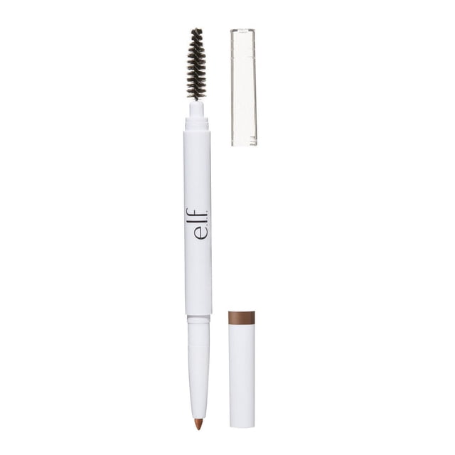 e.l.f. Cosmetics Instant Lift Crayon à Sourcils avec Crayon Mécanique Mince à Double Extrémité en Brun et Brosse spoolie, Étui Blanc avec logo elf, Capuchon Transparent Enlevé, Conçu pour Façonner, Définir et Combler les Sourcils pour un Style Naturel