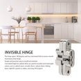 thumbnail image 4 of Hidden Hinge, Sturdy 4Pcs  Hinge Zinc Alloy  for Cabinet Doors, 4 of 8