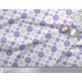 thumbnail image 3 of Soimoi Poly Georgette Fabric Snowflake Artistic Print Fabric by Yard 42 Inch Wide, 3 of 3