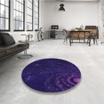 thumbnail image 4 of Ahgly Company Tapis d'Intérieur Lavable en Machine Carré Transitionnel Violet Améthyste Violet, 7 Pieds Carré, 4 of 7