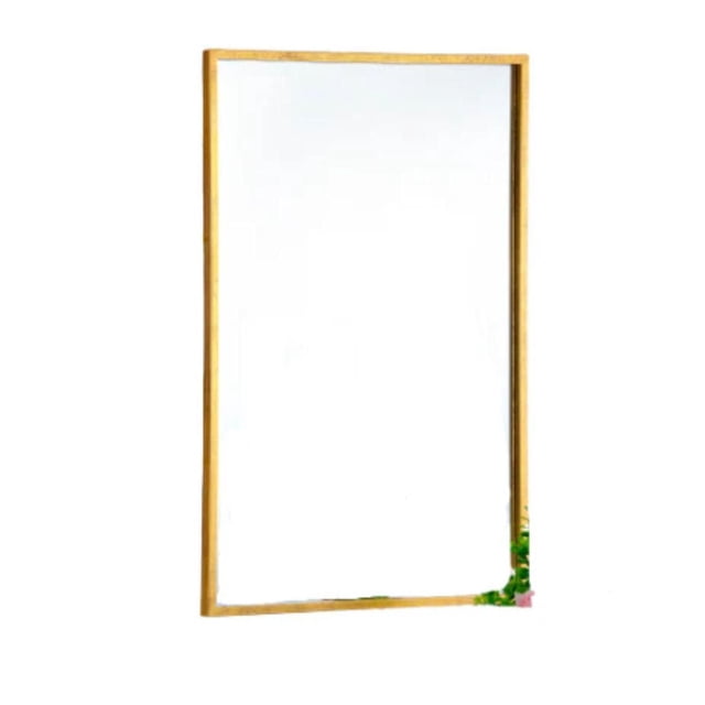 AMANTI mirror with gold antique finish, an elegant rectangular wall mirror with a slim gold-toned frame, ideal for enhancing home décor with vintage style and often used to visually expand room space.