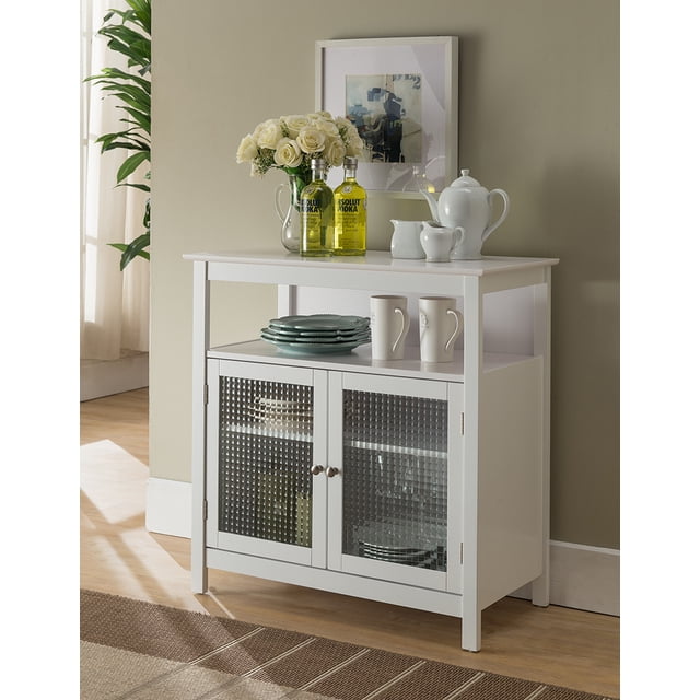 K&B Furniture K06 K06 White Wood Kitchen Storage Cabinet