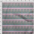 thumbnail image 3 of oneOone Viscose Jersey Fabric Leaves & Floral Block Printed Fabric 1 Yard 60 Inch Wide, 3 of 4