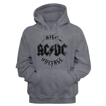 AC/DC ACDCHV Gunmetal Heather Adult Hoodie Sweatshirt