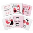 thumbnail image 1 of Inkdotpot Ensemble de 6 sous-Verres à Boisson Faciles à Nettoyer Base en Liège Carrée de 4 Pouces, Réutilisable, Joyeuse Saint-Valentin, 1 of 8