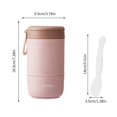 thumbnail image 3 of Stainless Steel Double Layer Soup Cup Cereal On The Go Cup Breakfast Cup With Lid And Spoon Food Container Pot, 3 of 7