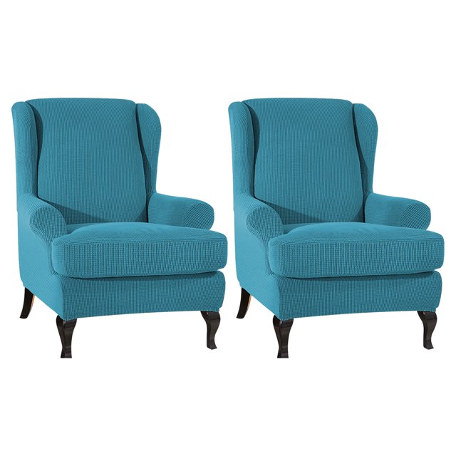 Ruiboury Lot de 2/lot Housse de Chaise Anti-Rides Confortable Vert Noirâtre