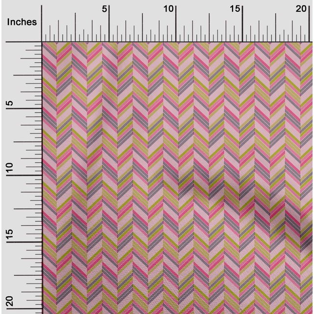 oneOone Cotton Poplin Fabric Herringbone Geometric Decor Fabric Printed BTY 56 Inch Wide